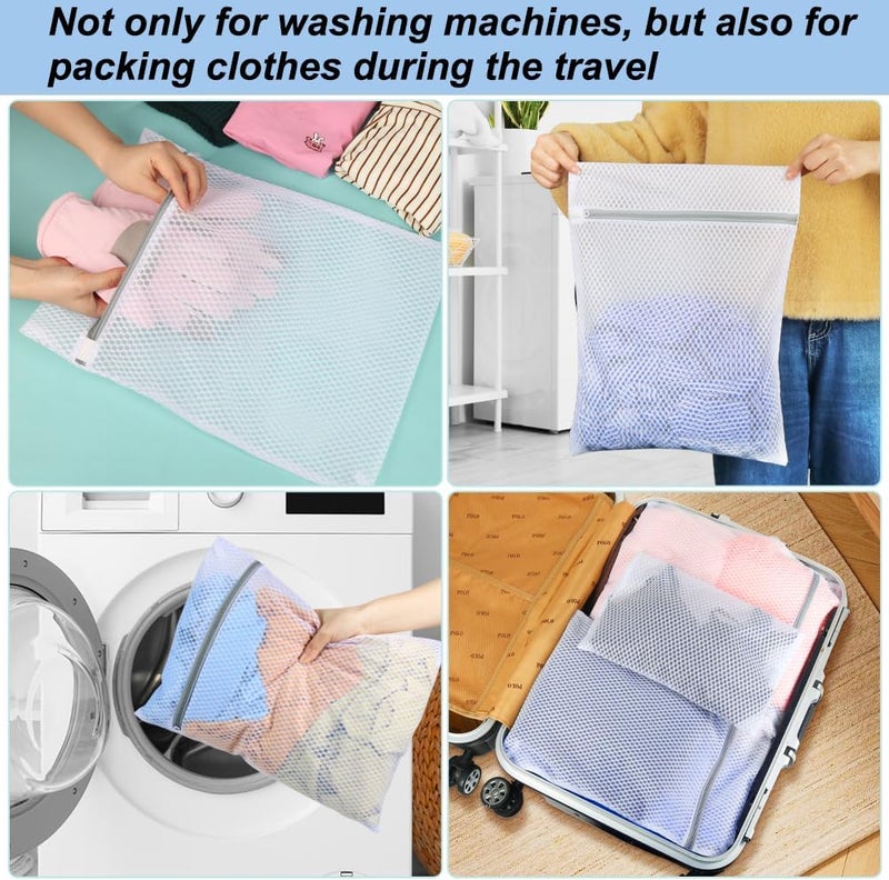 Vivifying 3Pcs Mesh Laundry Bags for Delicates, Honeycomb Mesh Wash Bags with Zipper for Washing Machine, Shoes, Lingerie, Socks and Stuffed Toys (Medium, 12.5 x 16Inches) - Image 5